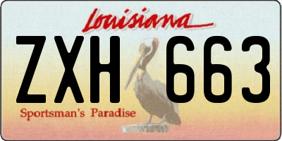 LA license plate ZXH663