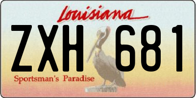 LA license plate ZXH681