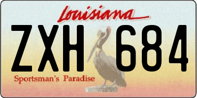 LA license plate ZXH684