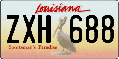 LA license plate ZXH688