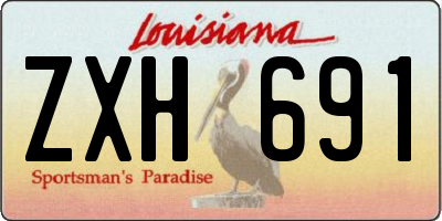 LA license plate ZXH691