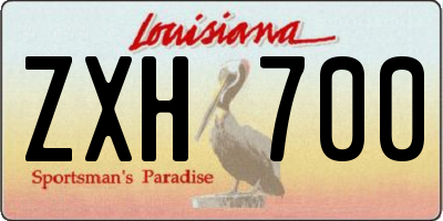 LA license plate ZXH700
