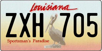 LA license plate ZXH705