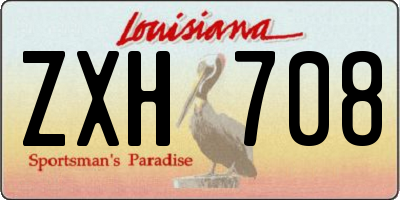 LA license plate ZXH708
