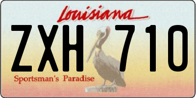 LA license plate ZXH710