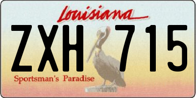 LA license plate ZXH715