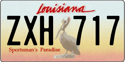 LA license plate ZXH717