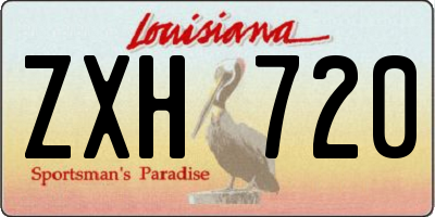 LA license plate ZXH720