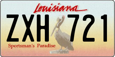 LA license plate ZXH721