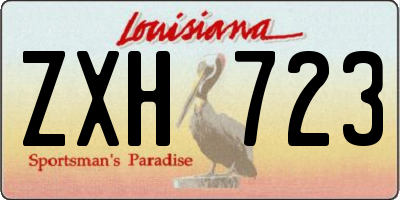 LA license plate ZXH723