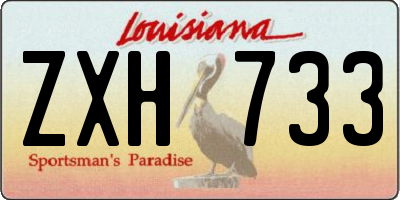 LA license plate ZXH733