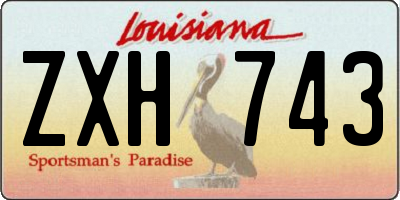 LA license plate ZXH743