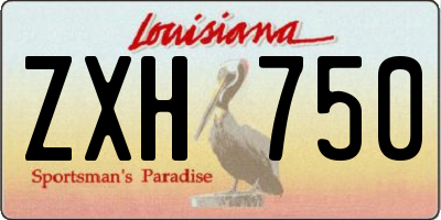 LA license plate ZXH750