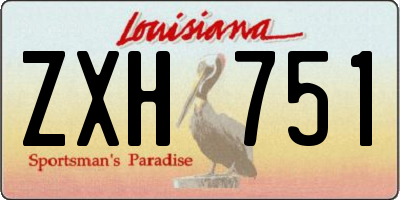 LA license plate ZXH751