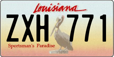 LA license plate ZXH771