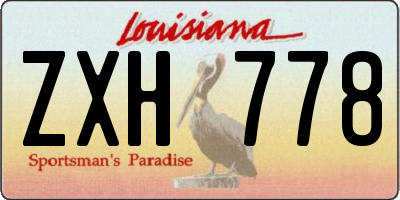 LA license plate ZXH778