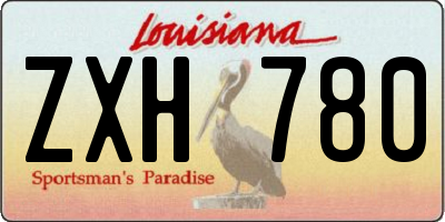 LA license plate ZXH780