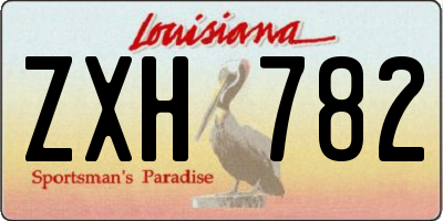 LA license plate ZXH782