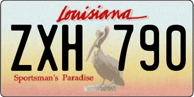 LA license plate ZXH790