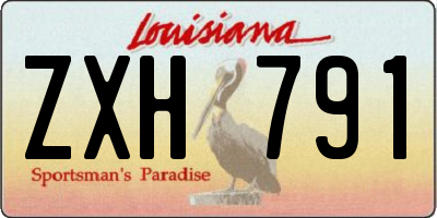 LA license plate ZXH791