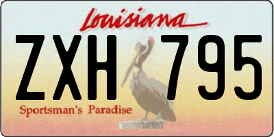 LA license plate ZXH795