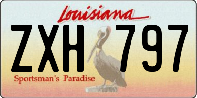 LA license plate ZXH797