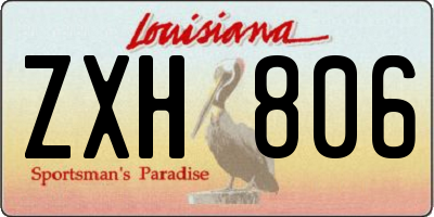 LA license plate ZXH806