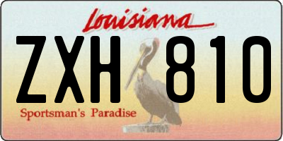 LA license plate ZXH810