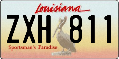 LA license plate ZXH811