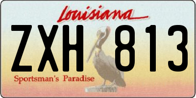 LA license plate ZXH813