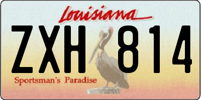 LA license plate ZXH814