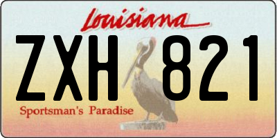 LA license plate ZXH821