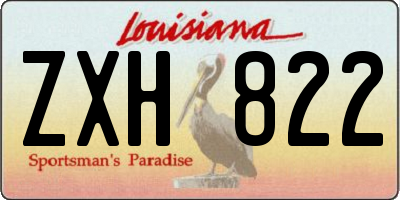 LA license plate ZXH822