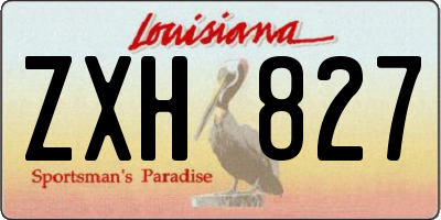 LA license plate ZXH827