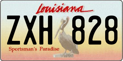 LA license plate ZXH828