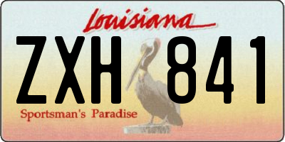 LA license plate ZXH841