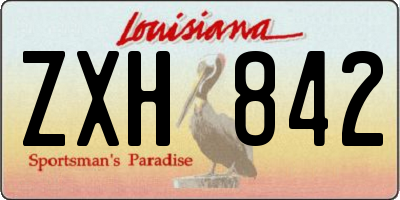 LA license plate ZXH842