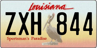 LA license plate ZXH844