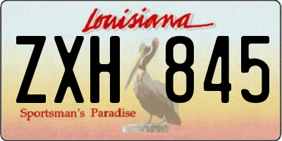 LA license plate ZXH845