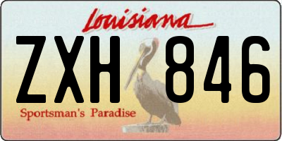 LA license plate ZXH846