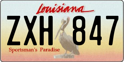 LA license plate ZXH847