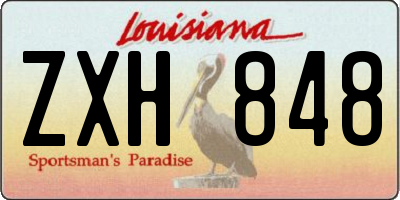 LA license plate ZXH848