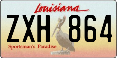 LA license plate ZXH864