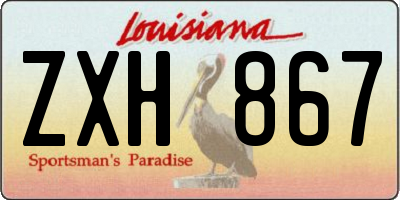 LA license plate ZXH867