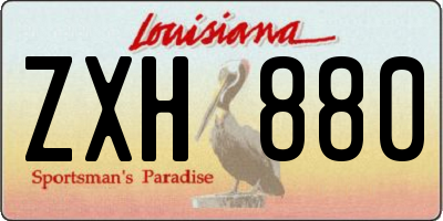 LA license plate ZXH880