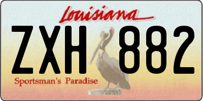 LA license plate ZXH882