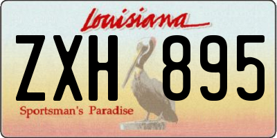 LA license plate ZXH895