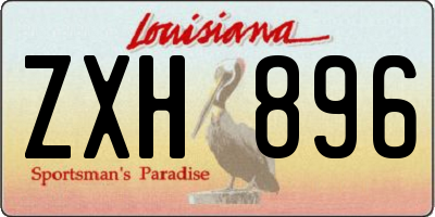 LA license plate ZXH896
