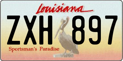 LA license plate ZXH897