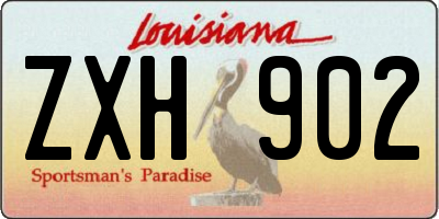 LA license plate ZXH902